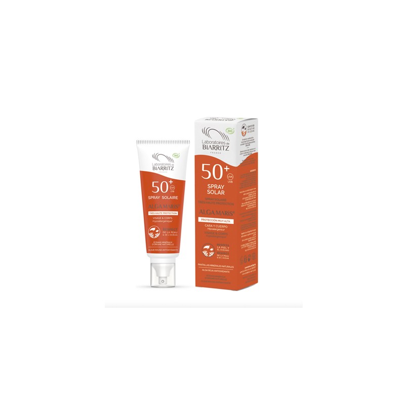 EGUZKITAKO SPRAY AURPEGI ETA GORPUTZA SPF50